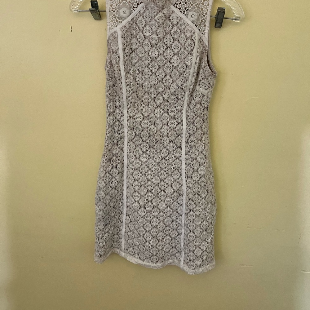 Ladakh Lace Mini Dress in Cream